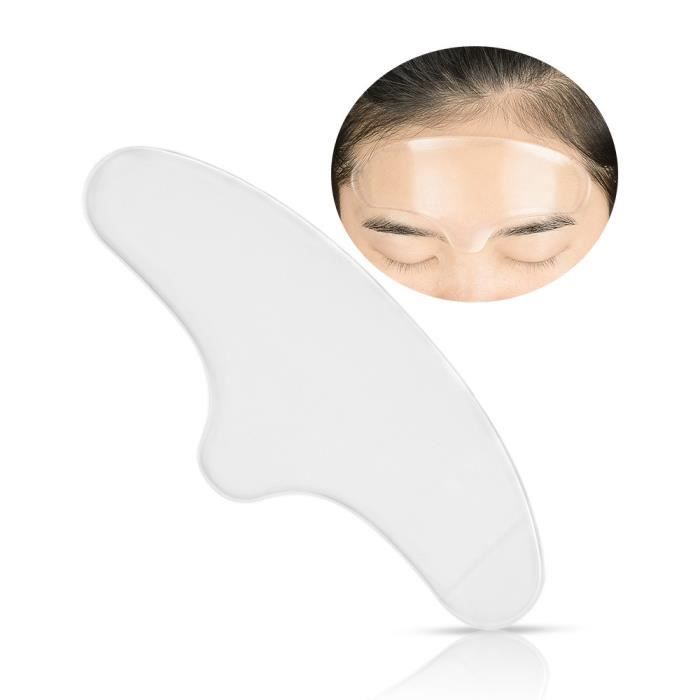 APPAREIL DE MASSAGE MANUEL,1 pièce visage soins de la peau réutilisable Silicone Anti rides feuille Transparent cou front patchs