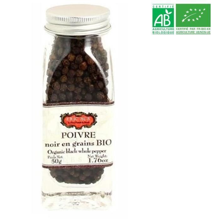 ERIC BUR Poivre Poivre Noir En Grains - Bio - 50g