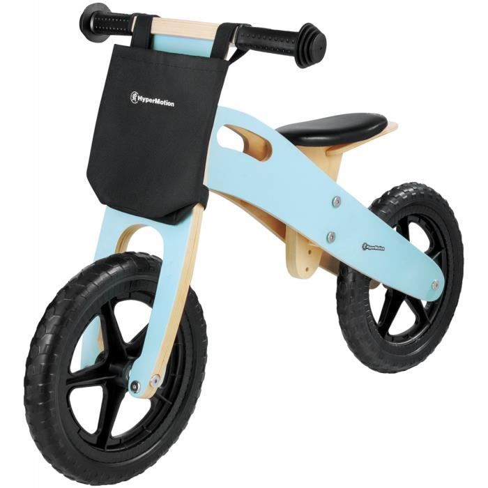 HyperMotion Draisienne Bois pour Enfant Charge Max 35 Kg - Vélo d'Equilibre avec Siège Réglable - Léger 2,2kg - Roues 12\