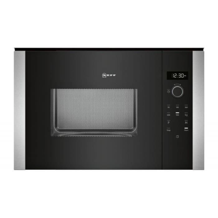 NEFF Micro-ondes encastrable 25L noir, Puissance max. 900W