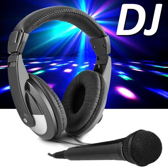 SkyTec SH120 Casque DJ SONO + Adaptateur Jack 6,35mm + Micro filaire Koolstar