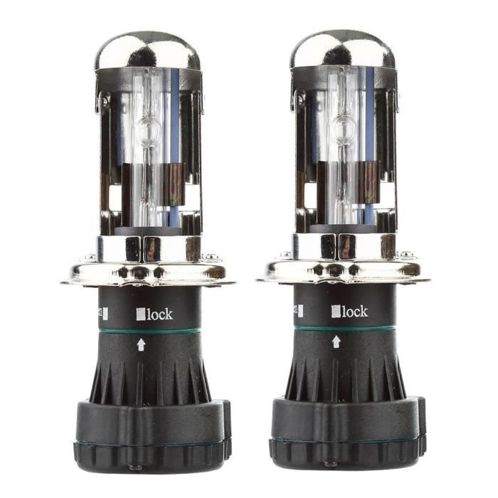 TKOOFN Lot de 2 Ampoules Xénon 35W H4(H4-3).H-L FH4DC 10000K Pour Conversion HID Accessoires Auto