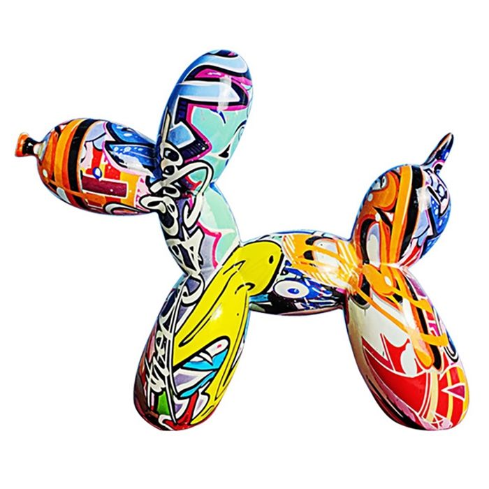 Chien Dalloon en résine Statue de chien ballon lumineux, chien dalloon