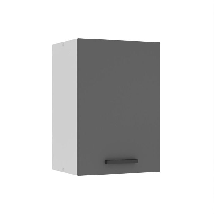 Meuble Haut Cuisine - BELINI - SG40 - Mural - 1 Porte - Argent Mat - 58 cm