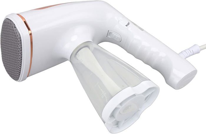 Ironizze Pro Mini Fer à Repasser Portable 2 En 1 - Fer à Vapeur Pliable Rechargeable Pour Vêtements Et Voyage (Blanc)