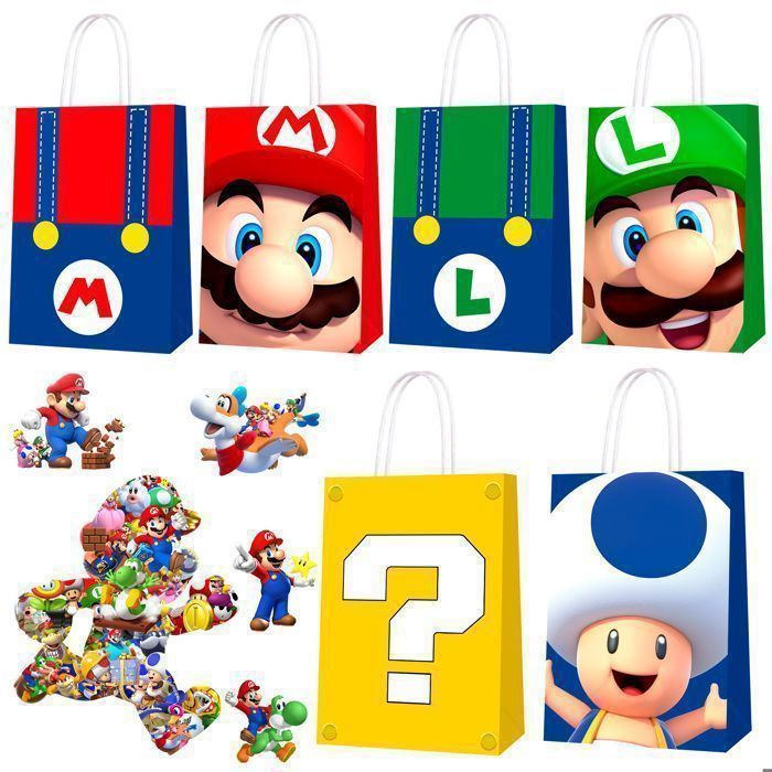 Comparer les prix de Décoration de Fête D'anniversaire Mario, Cadeau Invité Anniversaire pour Enfant, Super Mario Decoration Anniversaire 74pcs