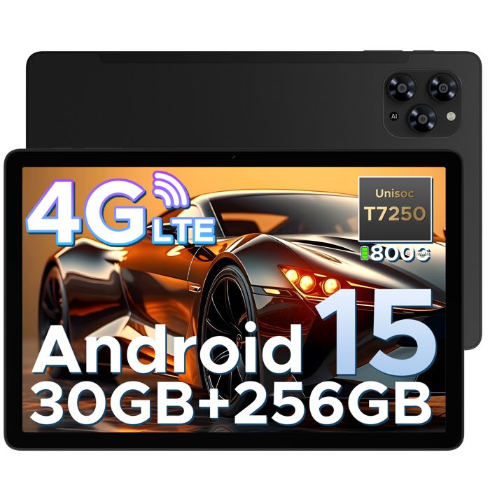 DOOGEE TAB G6 Tablette Tactile 11 Android 15 30 Go+256 Go Batterie 8000 mAh Caméra 13 MPFace ID WIFI/Dual SIM Tablet – Noir