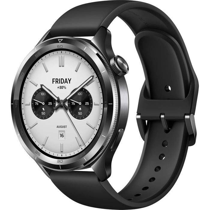 Montre Connectée Mi Watch S4 Bluetooth Noir Avec Bracelet Caoutchouc Noir