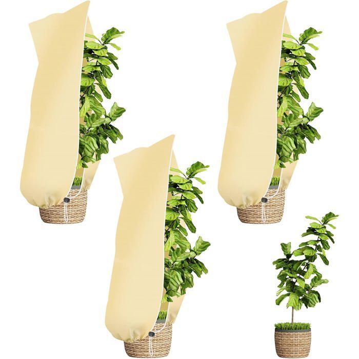 Housse D'hivernage Pour Plantes - Tissu Non Tissé Blanc Réutilisable, 200x240 Cm, Protection Gel