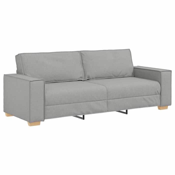 718530& Canapé 3 places - Gris nuage 180 cm Tissu - L220 x P78 x H84 cm