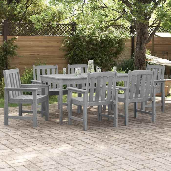 vidaXL Chaises de salle à manger jardin 6 pcs noires 65 5x55 5x88 cm HDPE Chaises de salle à manger jardin 2 pcs noires HDPE - vue 5
