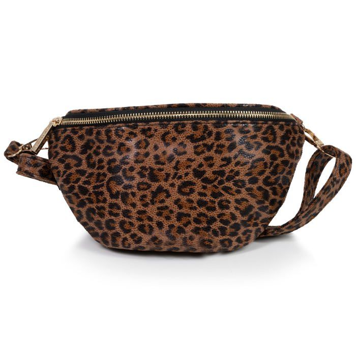 Isotoner Sac banane léopard bandoulière tendance mode imprimé animal – ceinture réglable détachable pratique léopard femme