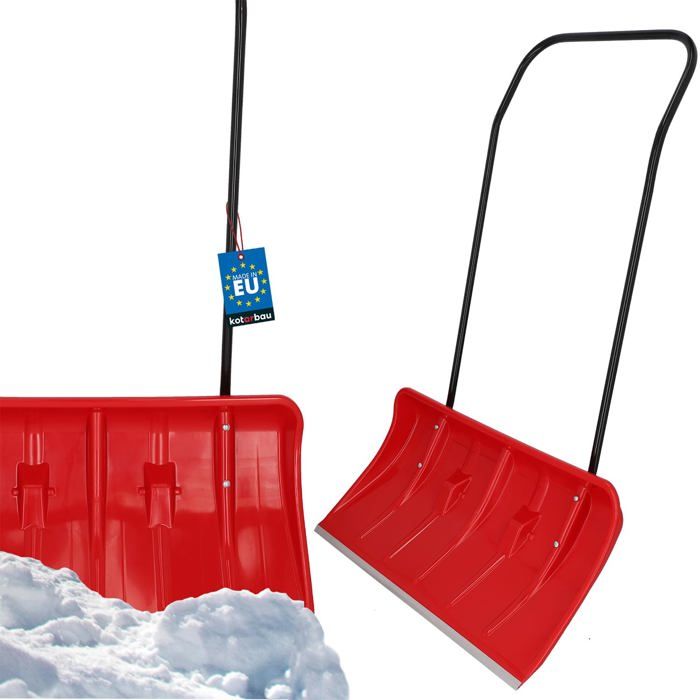 Pelle à avec roues 80 cm Profil en Aluminium Manche en Métal Déneigeuse KOTARBAU - vue 2
