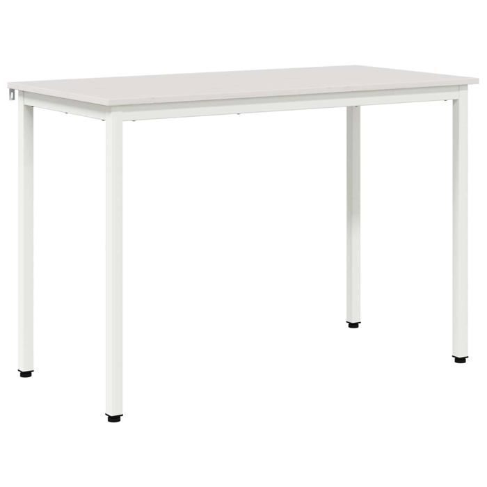 Table de salle à manger moderne - vidaXL - Blanc - 110x55x75 cm - Bois de pin massif - Design élégant - Durable