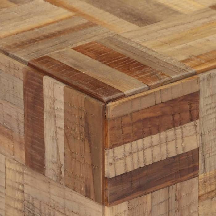 Gris Table basse gris 55x55x40 cm teck de récupération massif CC18