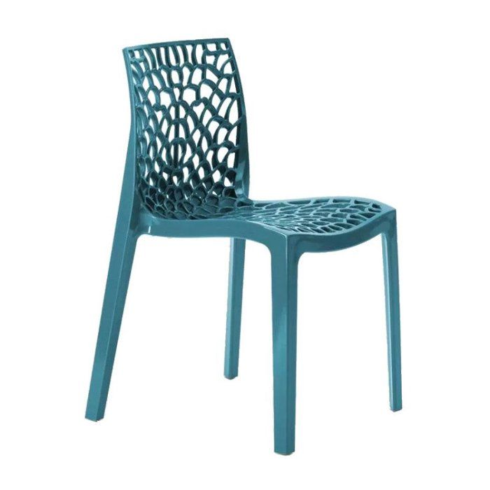 Chaise Polypropylène Design Nid dAbeille de Jardin Bistrot Gruvyer Grand Soleil - Turquoise Chaise Polypropylène Design Nid dAbeille de Jardin Bistrot Gruvyer Grand Soleil - Turquoise
