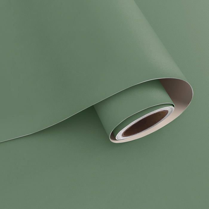 Papier Peint Vert Sauge 0.4x8m Film Autocollant Meuble Vert Rouleau Adhesif Decoratif Papier Peint Adhesif Moderne Salon Chambre