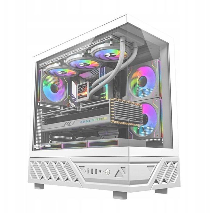 Boîtier PC - DARKFLASH - DS950 White - Format Tour - Blanc - Compatible ATX/Micro-ATX/ITX