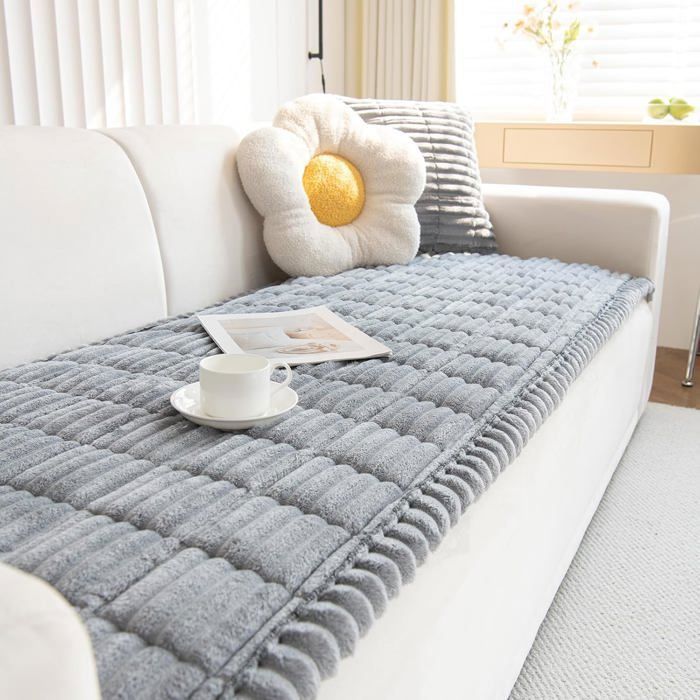 Epais Housse de Canapé Lavable - Nouveau Velours Côtelé Doux Universel Housse Canapé Places (70x180cm) ENEVAOCT