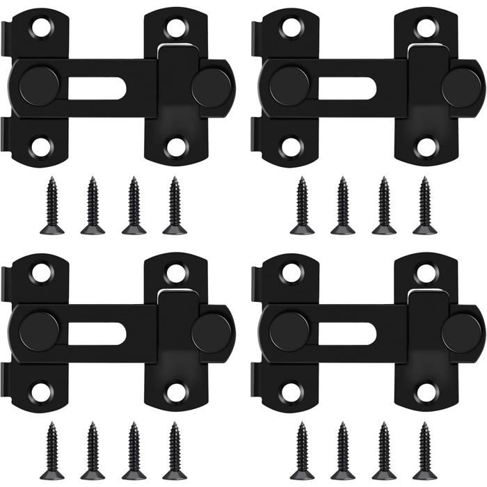 Verrou Porte Coulissante Serrure Volet Loquet Porte Loquet De Porte En Acier Inoxydable Verrou Portail À Bascule Boulon Avec[CA139]