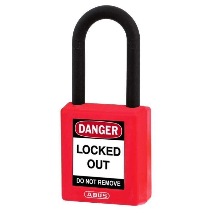 Cadenas de consignation 40 mm - Rouge ABUS 59108 - Permet à plusieurs intervenants de travailler simultanément