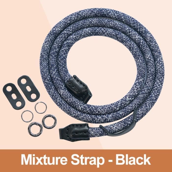 Sangle Bandoulière Réglable Pour Appareil Photo Reflex - Confort Max, Fermeture Rapide, Poches Zippées, Filetage 1/4" - Noir