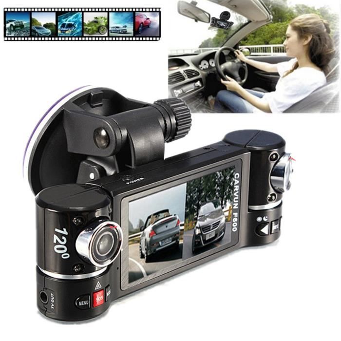 Leepesx 3.6 voiture double lentille DVR Dash Cam caméra caméscope Emplacement du véhicule/LED Vision nocturne/détection de mouvement/enregistrement en boucle 