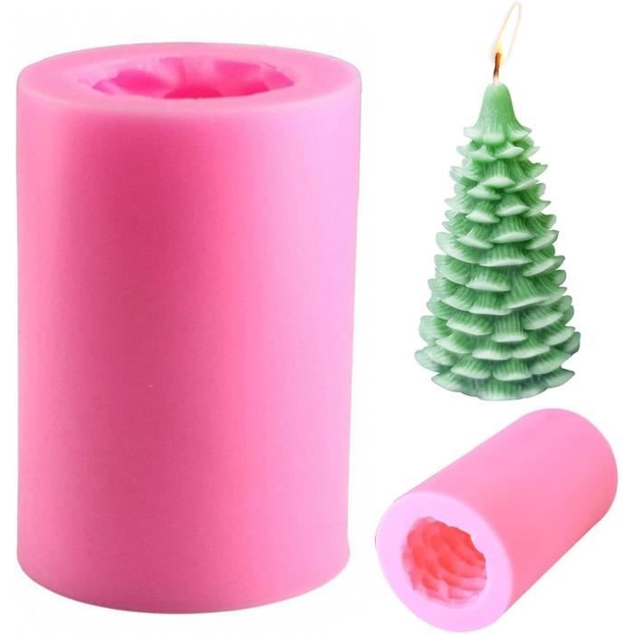 Mailfull Moule Bougie Silicone 8 Morceaux Moule Bougie noel Moule a Bougie Aromatique Bricolage Moule 3D Cube Boule Silicone pour Décorations DIY Savon Artisanal