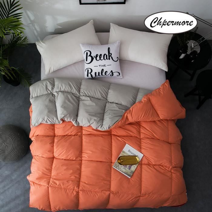 Version Orange Hotel Couette 100 Duvet D Oie Blanche Canard Couettes Epaississement Hiver Coton Couverture Roi Reine Double Cdiscount Maison