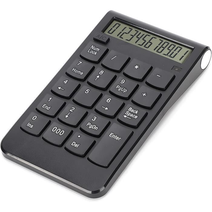 Gedourain Pavé Numérique Bluetooth Rechargeable - Clavier Numérique Sans Fil USB Pour PC Portable Et Ordinateur