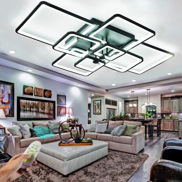 Plafonnier Suspension Luminaire de Salon Couloir Carreaux Verre Opale