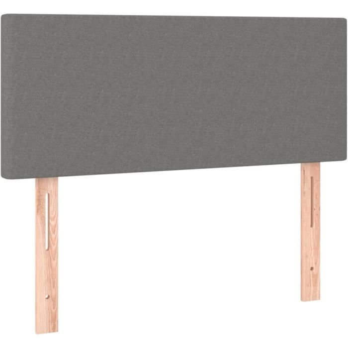 vidaXL Tête de Lit Meuble de Chambre à Coucher Accessoire de Lit Simple Tête de Cadre de Lit Intérieur Gris Foncé 80x5x78/88 cm Velours