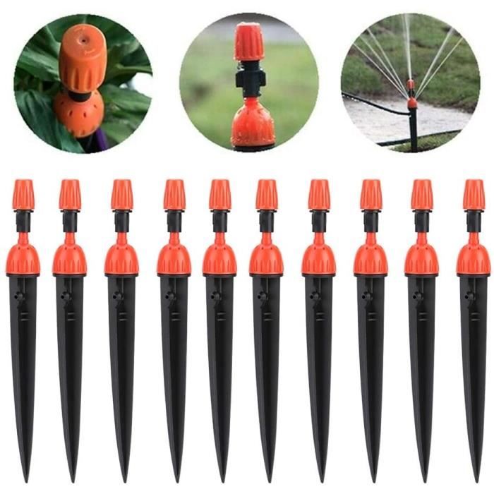Lot 25 Goutteurs Arrosage 4 L/h – Système Goutte-à-Goutte Plastique Vert Pour Jardin, Potager Et Plantes