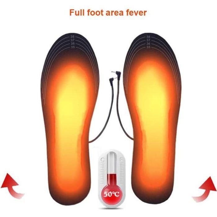 Contr/ôle Arbitraire /à 40-65 ℃(Peut /être coup/é) Semelle Chauffante USB Semelle Chauffante /Électrique Rechargeable /À Batterie au Lithium Semelle Chauffante Rechargeable avec Chauffe-pied /À Distance