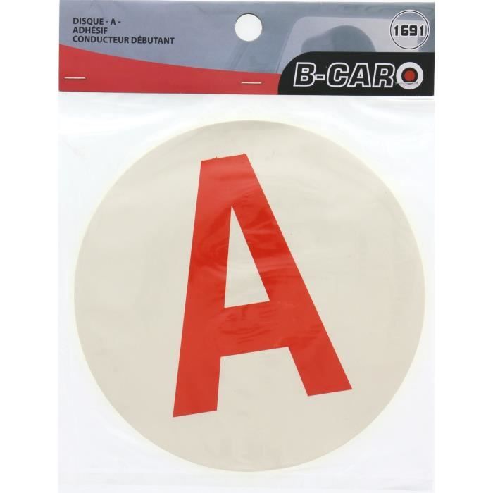 Plaque Magnétique A Pour Conducteur Débutant - Disque Apprenti Voiture B - 10