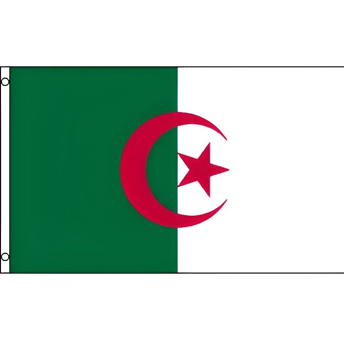 Drapeau Algérie - Grande taille 150x90 cms - Résistant en