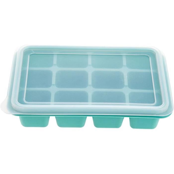 Bac à Glaçons Amoilly 48 Cases Avec Couvercle - Silicone Alimentaire, Libération Facile