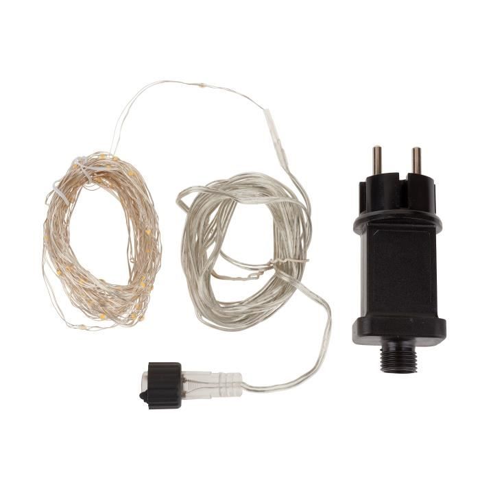 Transformateur LED 31V 6W étanche IP44 – 2 Pièces – 8 Modes Clignotants + Minuterie – Pour Guirlandes Lumineuses Noël