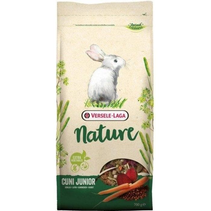 Nourriture pour lapin - Cuni Junior - 2 3 kg - Croquettes - Saveur Fruits et Légumes