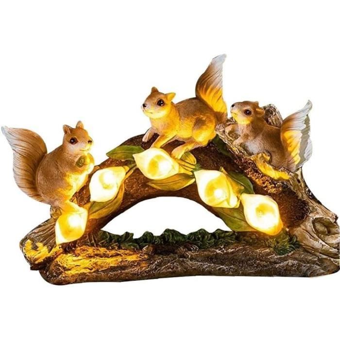 Figurines De Jardin Statue Solaire À L'Eau Extérieure 5 Lumières Décor