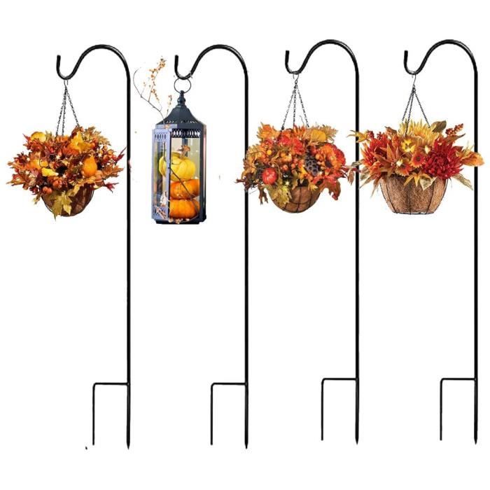 Lot De 4 Crochets Lanternes Camping – Acier Inoxydable Antidérapant – Support Lampe Multifonction Outdoor
