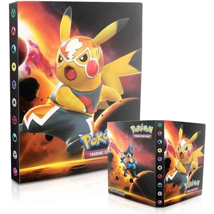 Album/Classeur Pour 400 Cartes Pokémon - 50 Pages à Poches, Fermeture Éclair, PU Étanche - Cadeau Enfant
