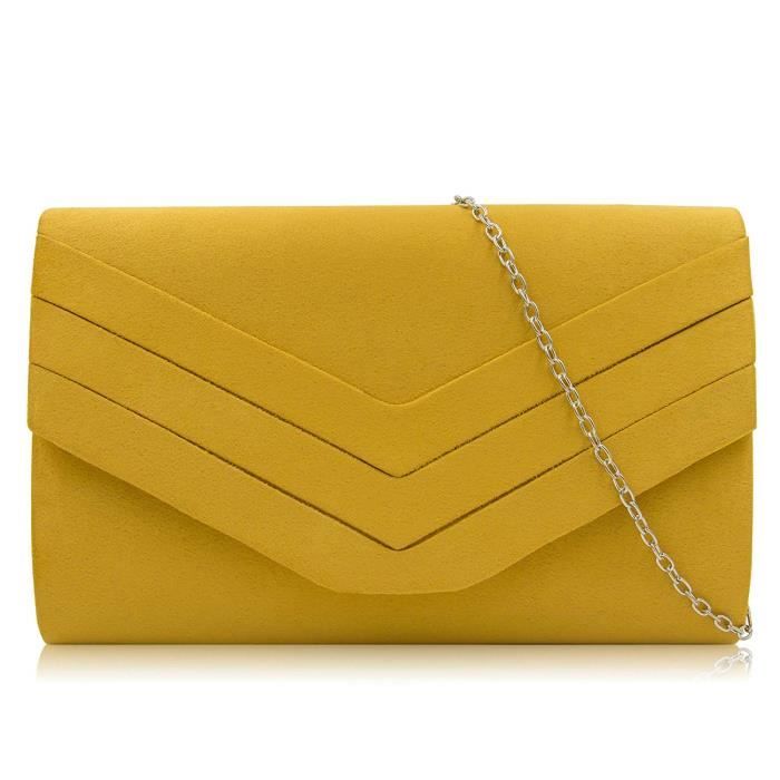 Small Cuir synth/étique argent/é. Milisente Pochette en daim pour femme Argent/é