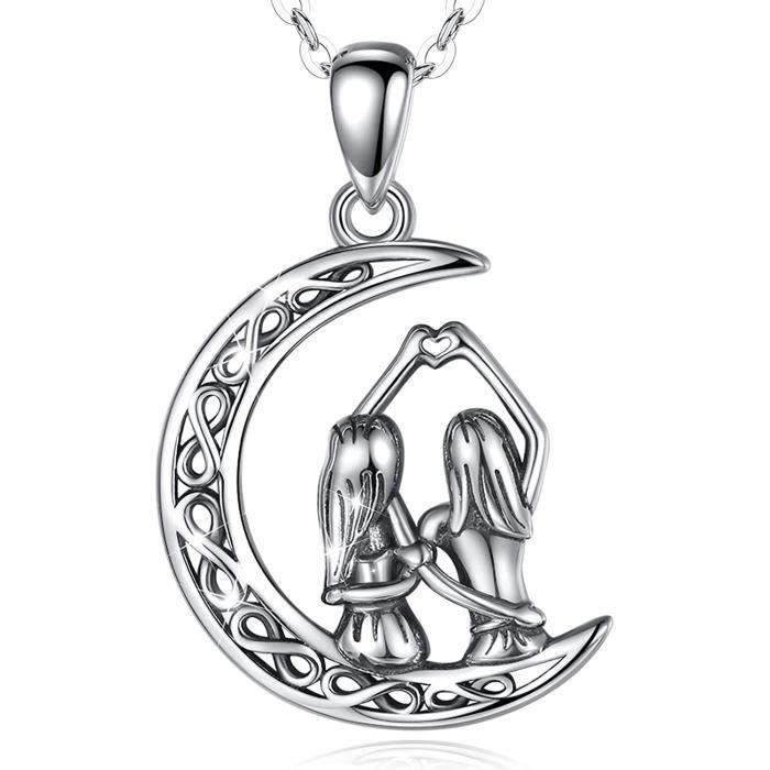 Collier D Amitie Pour 2 Argent 925 Pendentif Bijoux Sister Necklace Meilleure Amie 53 Achat Vente Sautoir Et Collier Collier Argent Argente Neuf