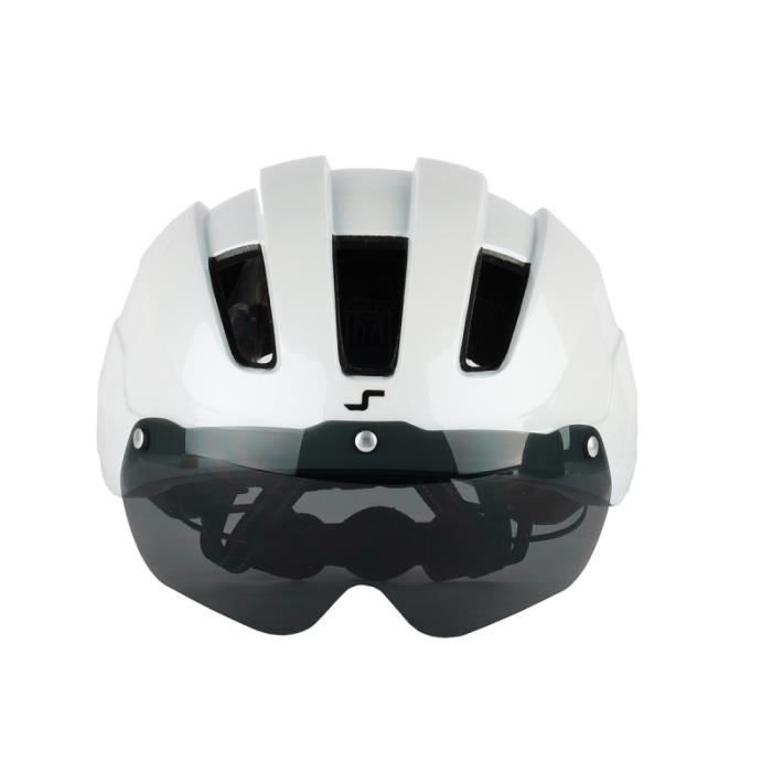 Casque Vélo Zenroll Adulte - Blanc - Visière Amovible - Taille L (57-61 Cm) - NEUF