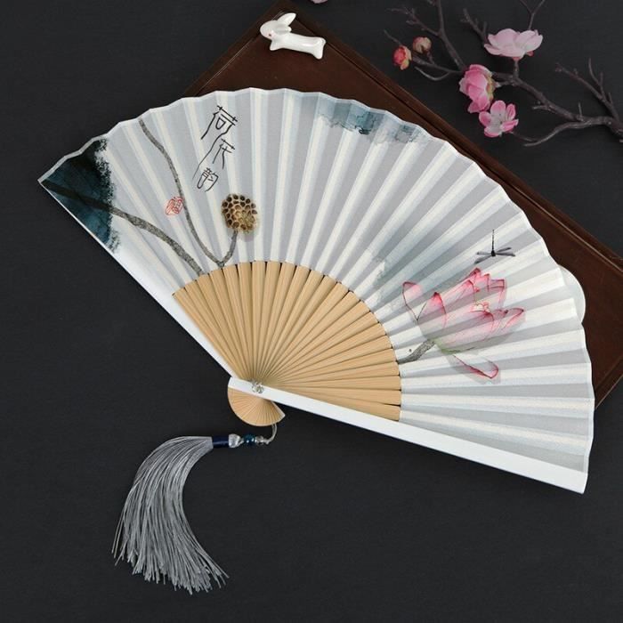 Ruimou Lot De 10 Éventails Pliants En Bambou 21 Cm - Idéal Pour Loisirs Créatifs, Peinture, Mariages Et Décoration - Blanc
