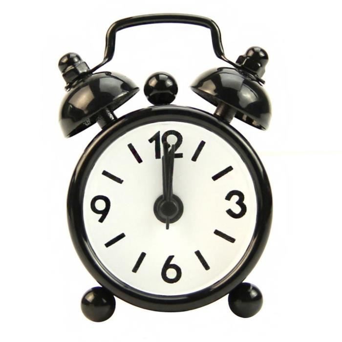 AYRELY® Petit réveil analogique de 8,9 cm, horloge