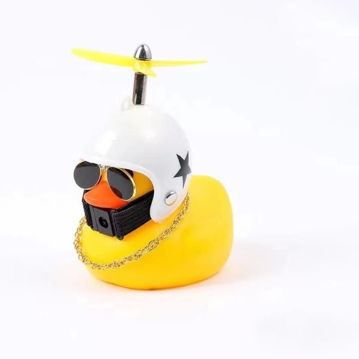 Statue deco,Décoration de voiture, canard en caoutchouc avec casque, vent  cassé, petit canard jaune, - Type 14 - Cdiscount Maison