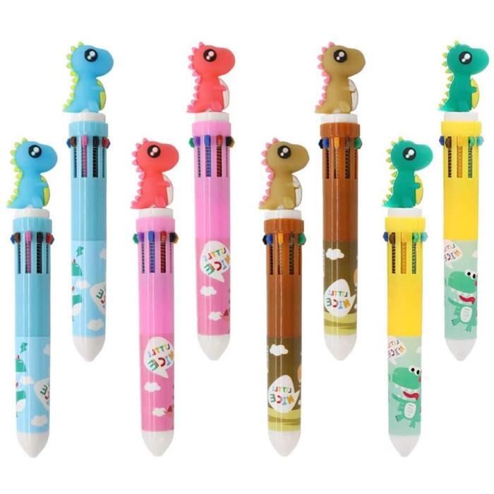 Lot De 4 Stylos Multicolores à Motifs Halloween - 4 Couleurs Dans 1 Stylo - Pour école, Bureau, Cadeau - 9