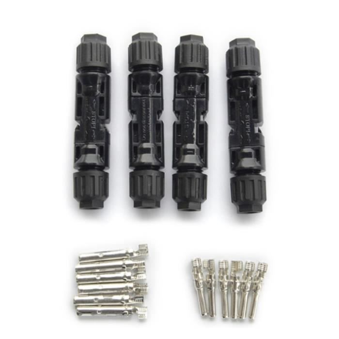 Lot De 10 Paires Connecteurs Solaires MC4 étanches IP67 - Avec 2 Clés - Pour Câbles PV 6mm²